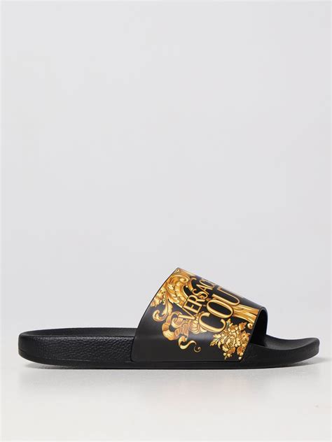 sandali versace jeans oro|VERSACE: Sliders Jeans Couture in gomma .